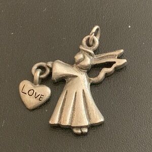 Angel Pendant with Heart Charm